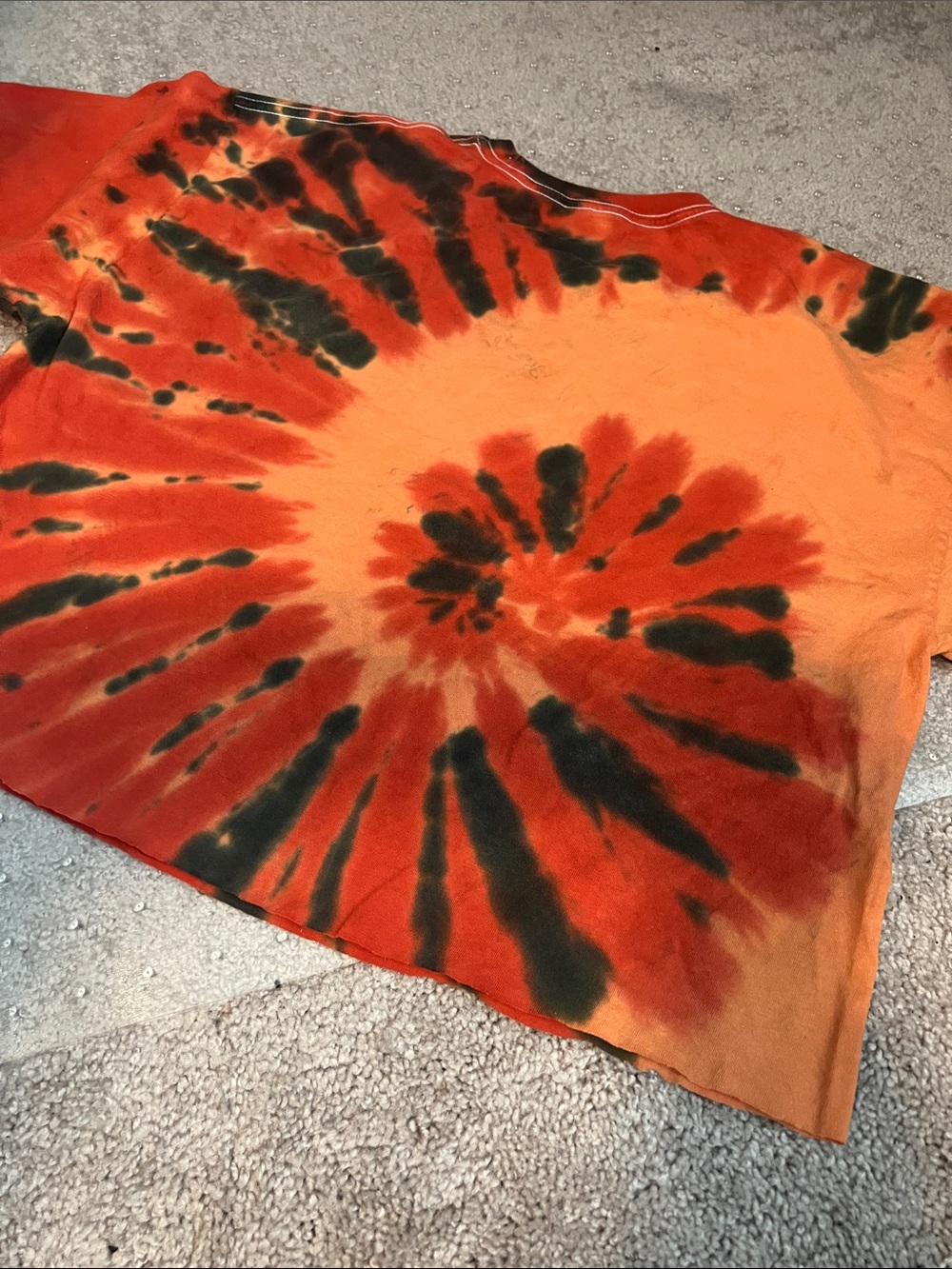 GM Chevy Camaro Orange Tie Dye Cropped Top - Picture 4 of 4